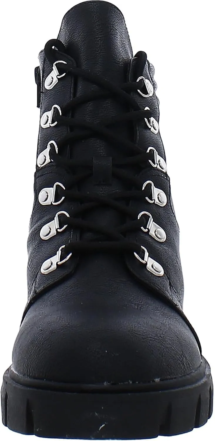 Womens Ruthee Faux Leather Round Toe Ankle Boots
