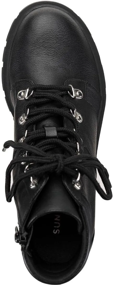 Womens Ruthee Faux Leather Round Toe Ankle Boots