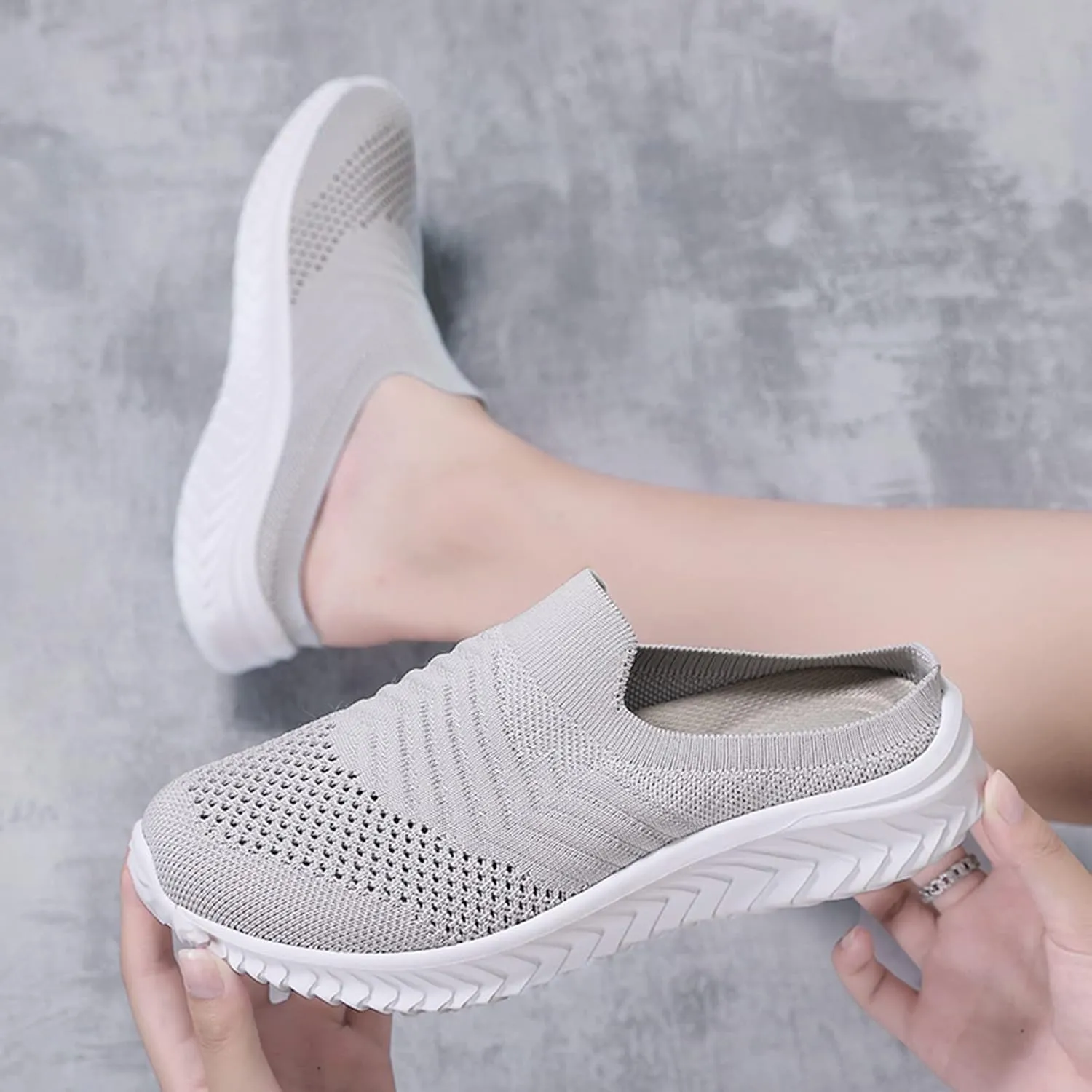 Women's Slip-on Mule Sneakers Lightweight Running Shoes for Men Jogging Business Casual Shoes Men Shoes Sneakers Black Tennis Shoe Loafers Shoe