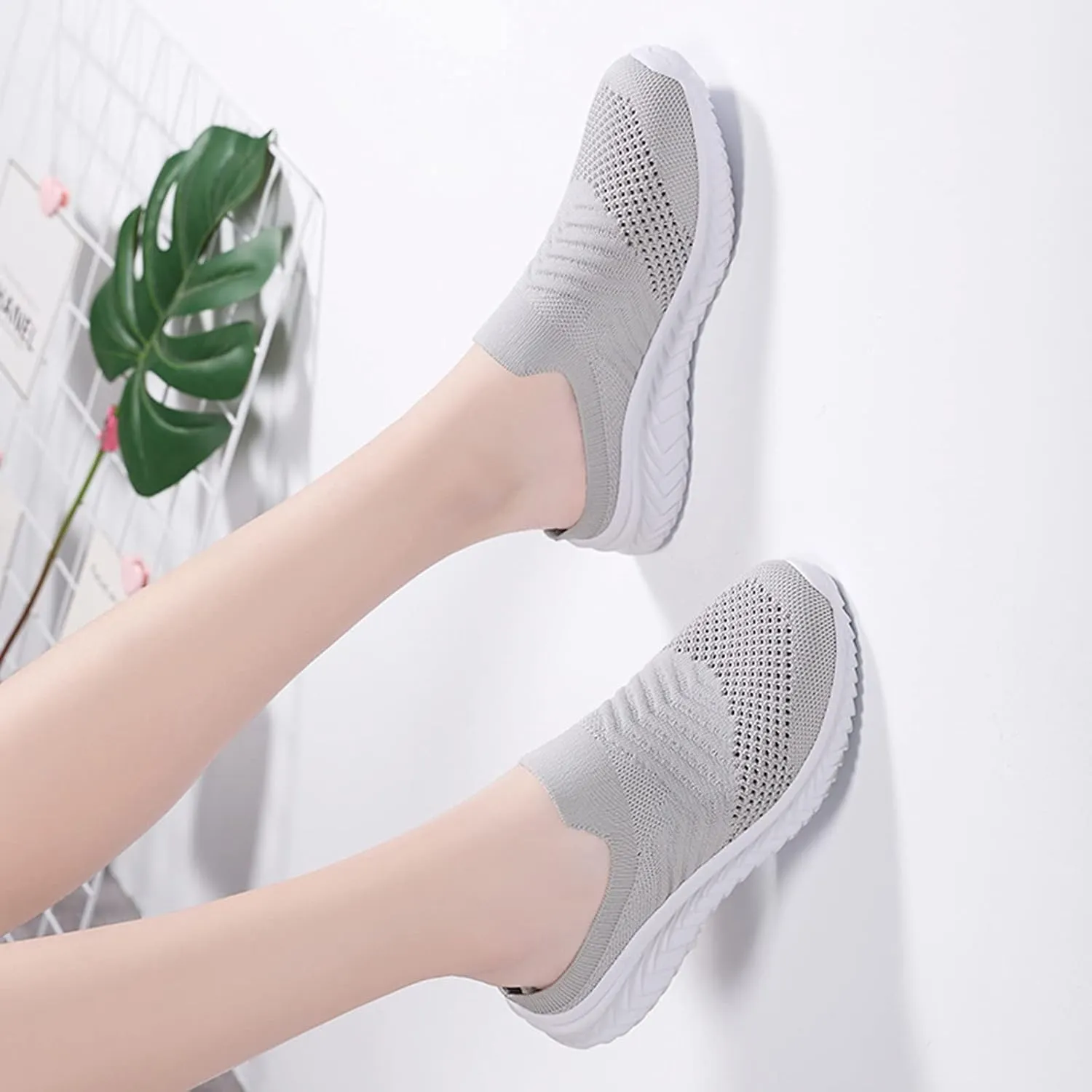 Women's Slip-on Mule Sneakers Lightweight Running Shoes for Men Jogging Business Casual Shoes Men Shoes Sneakers Black Tennis Shoe Loafers Shoe