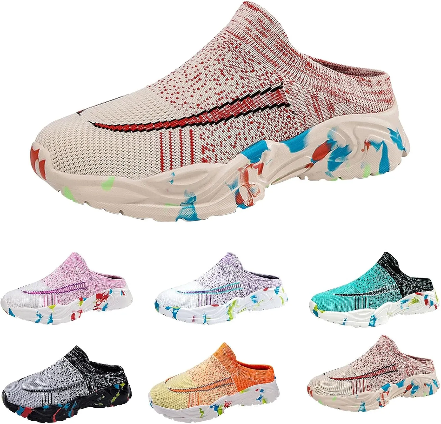Women's Slip-on Mule Sneakers Lightweight Tennis Shoes Womens Loafers Men's Casual Dress Shoes Women's Fashion Sneakers Tennis Shoe Loafers Dress Shoe