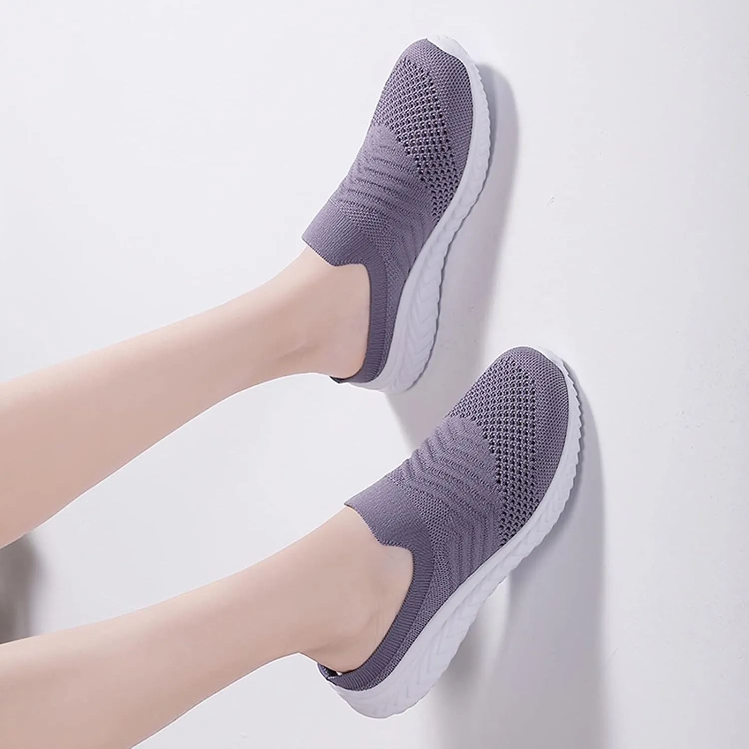 Womens Summer Breathable Mesh Slippers Non Slip Work Shoes Women Lether Casual Tennis Shoes Casual Sneakers Steel Toe Tennis Shoe White Loafers