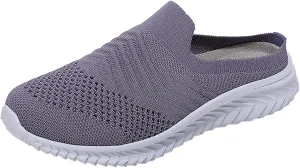 Womens Summer Breathable Mesh Slippers Non Slip Work Shoes Women Lether Casual Tennis Shoes Casual Sneakers Steel Toe Tennis Shoe White Loafers