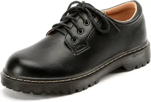 Women's Vintage Round Toe T-Strap Chunky Heel Loafers for College Style, Retro Deep Mouth Low Heel Single Shoes with Thick Soles